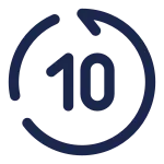 Rewind 10 Seconds Back SVG Icon